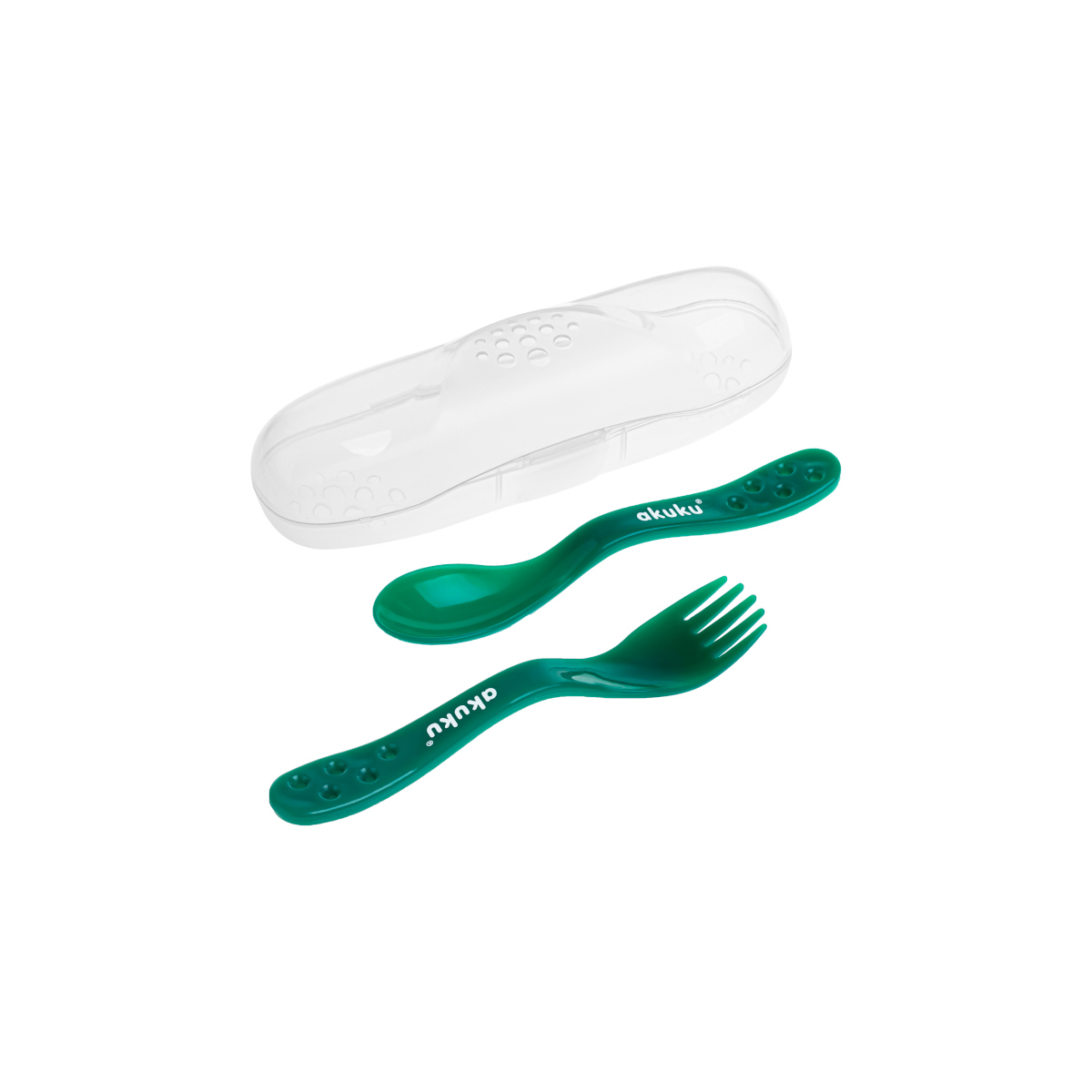 The cutlery set in case, green A0074