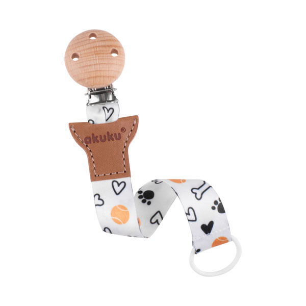 Soother band with clip, Bones A0581