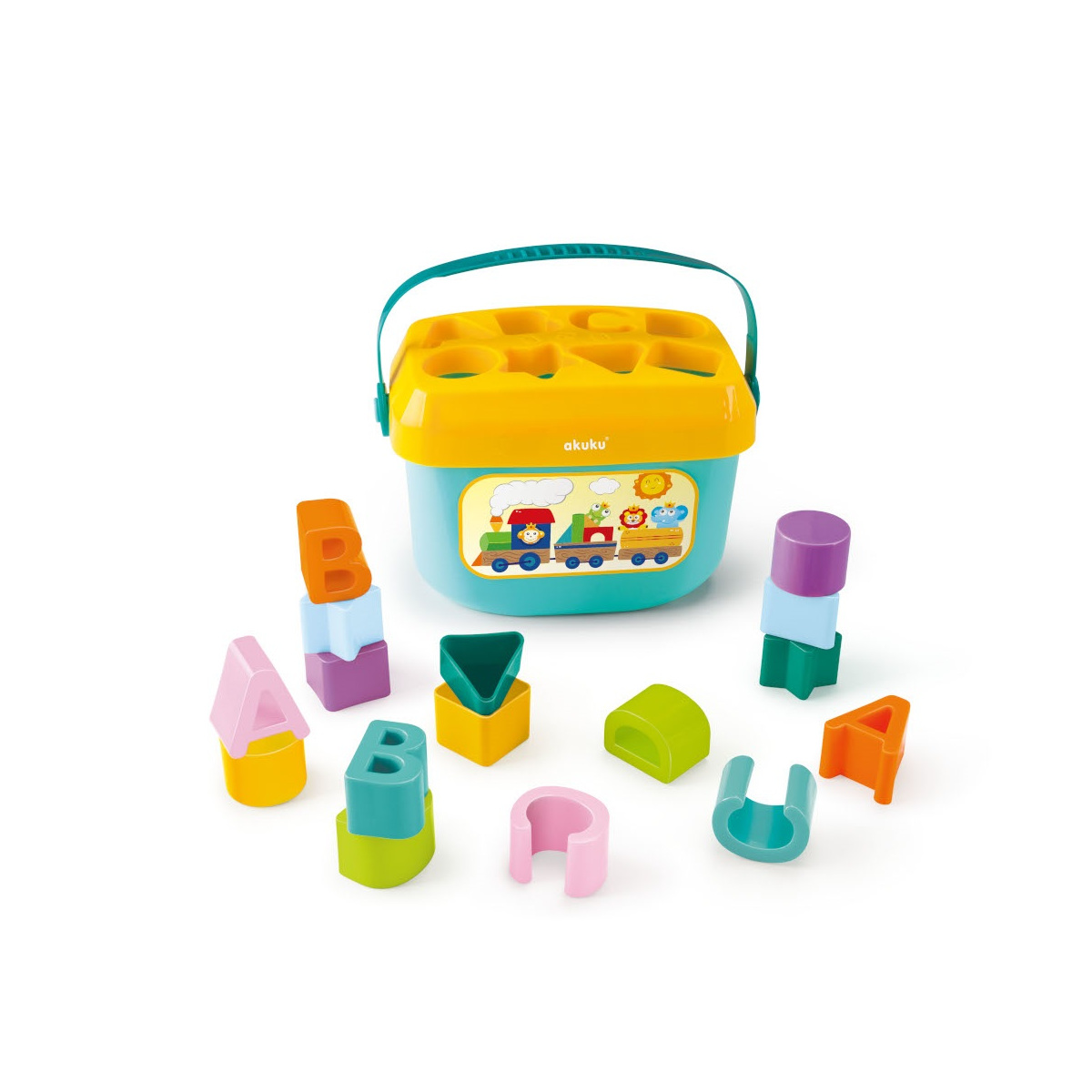 Educational bucket with blocks A0459