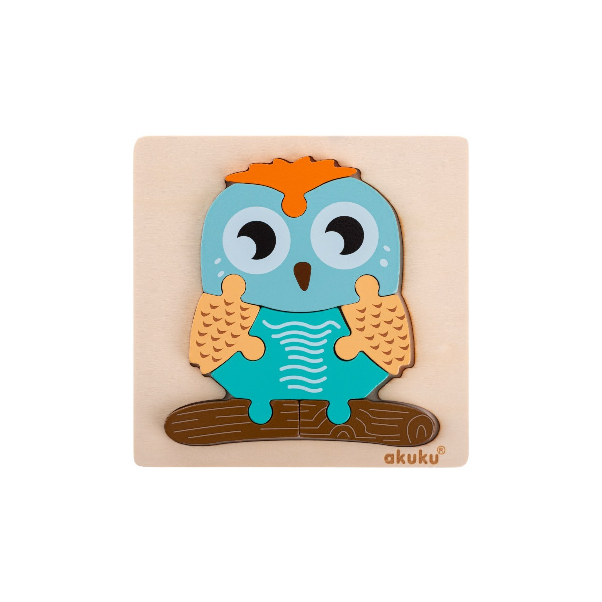 Wooden puzzle for babies Owl A0601